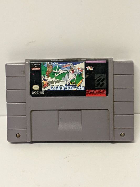 Vintage SNES Bugs Bunny Rabbit Rampage (USED)UNTESTED