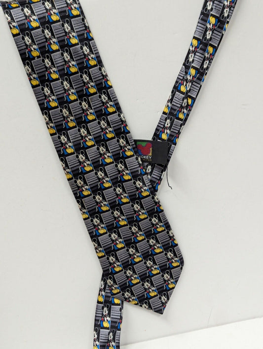 DISNEY Mickey Cartoon Character Design On Multicolor Necktie Tie