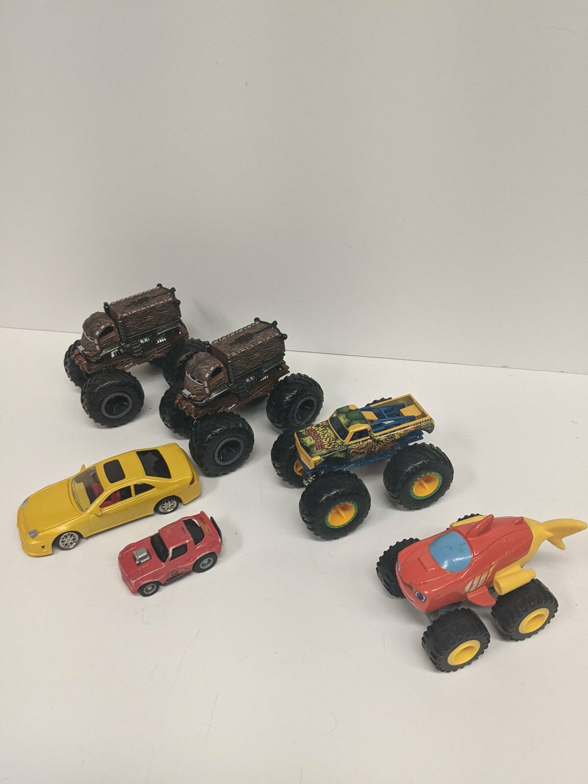 Lot of 6 Cars & Monster Trucks Loose