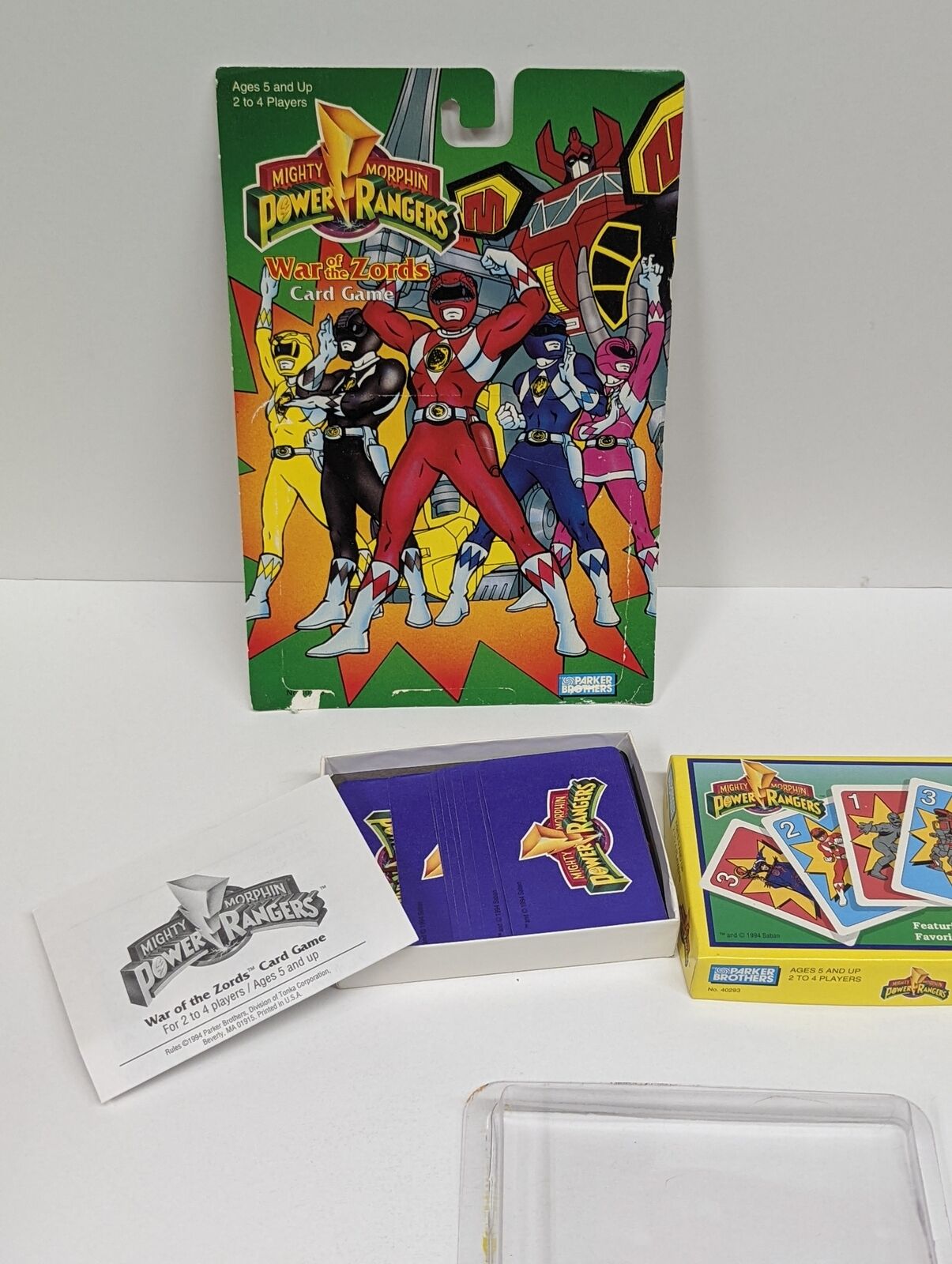 1994 Mighty Morphin Power Rangers War Of The Zords Card Game USED