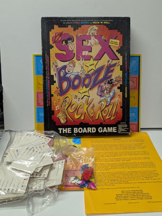 ADULT PARTY GAME:  SEX BOOZE & ROCK & ROLL ~ FUN ADULT TRIVIA BOARD GAME