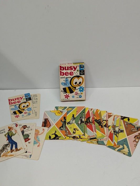 1959 Busy Bee Original Puzzle Card Game with Original Box