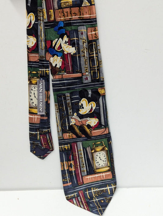 Mickey Mouse And Groofy W/ Presents￼ Necktie Mickey Co Atlas Design 100% Silk