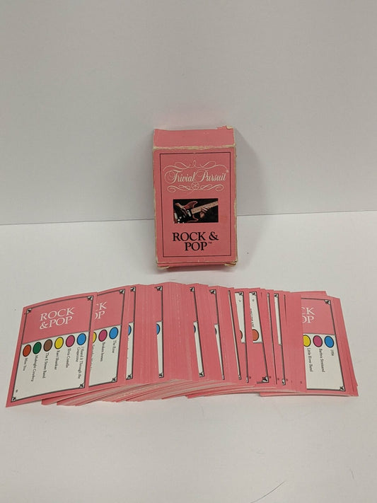 Vintage 1989 Rock & Pop Trivial Pursuit Deck