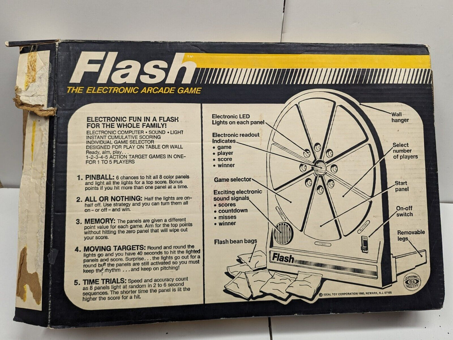 1980 Flash The Electronic Arcade Game by Ideal Tested COMPLETE