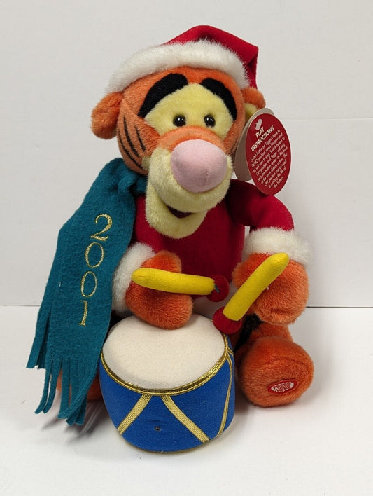 2001 Disney Christmas Tigger Plush Singing Dancing with Tag