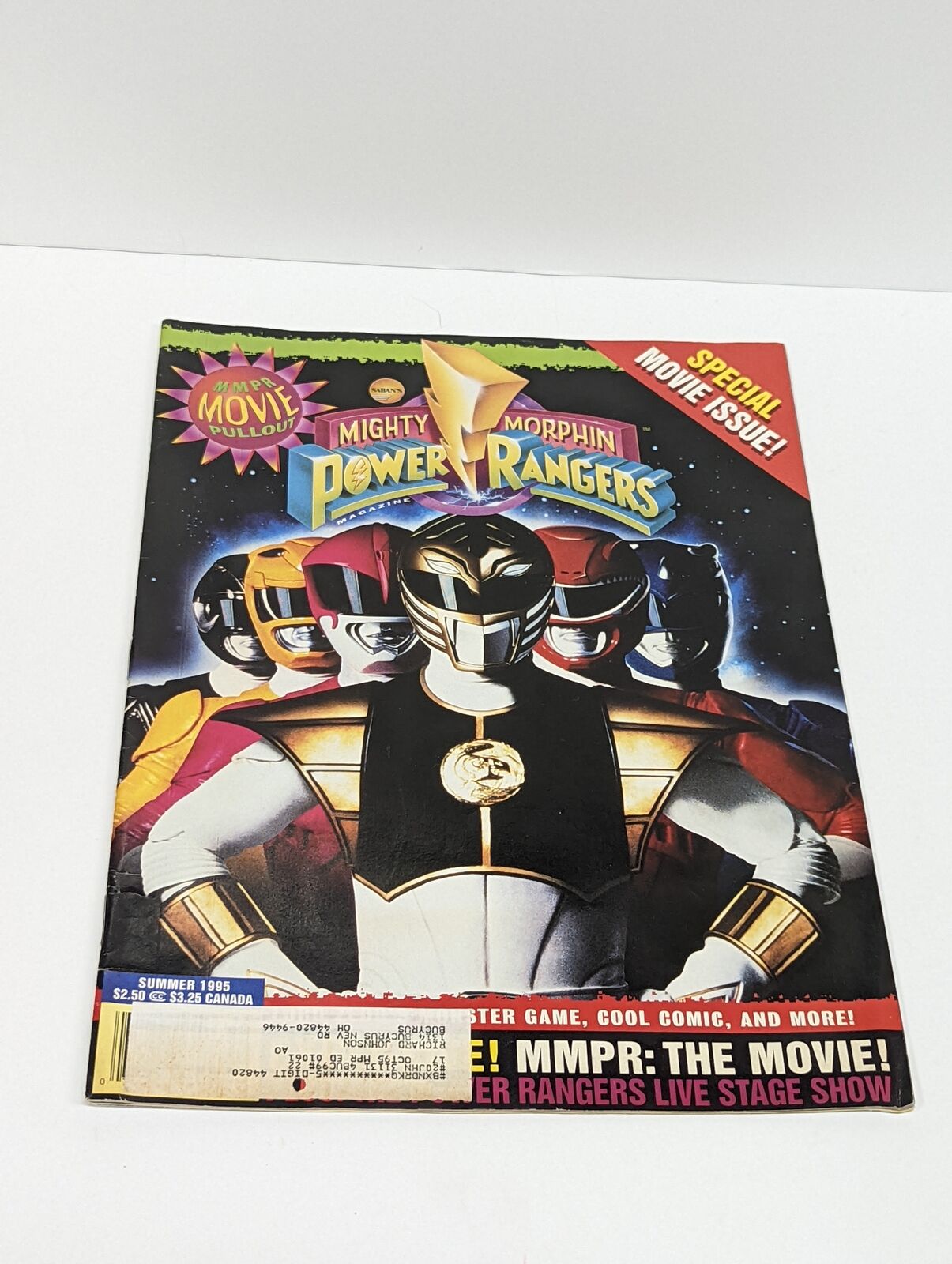 Summer 1995 Mighty Morphin Power Rangers Magazine Movie Issue