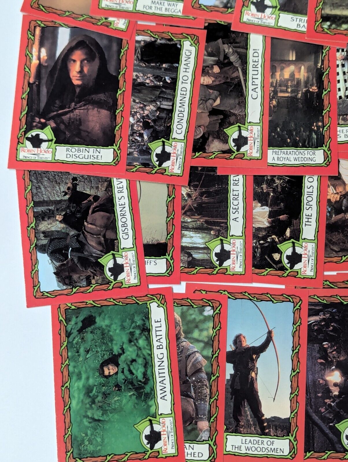 1991 TOPPS ROBIN HOOD PRINCE OF THIEVES COMPLETE SET WITH 55+9 STICKERS 