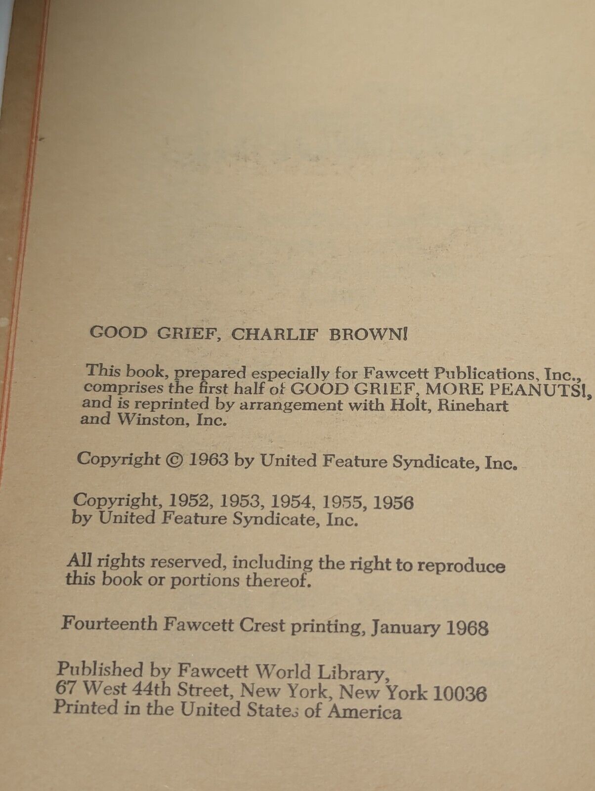 Good Grief, Charlie Brown - Charles M. Schulz (Paperback, 1963)