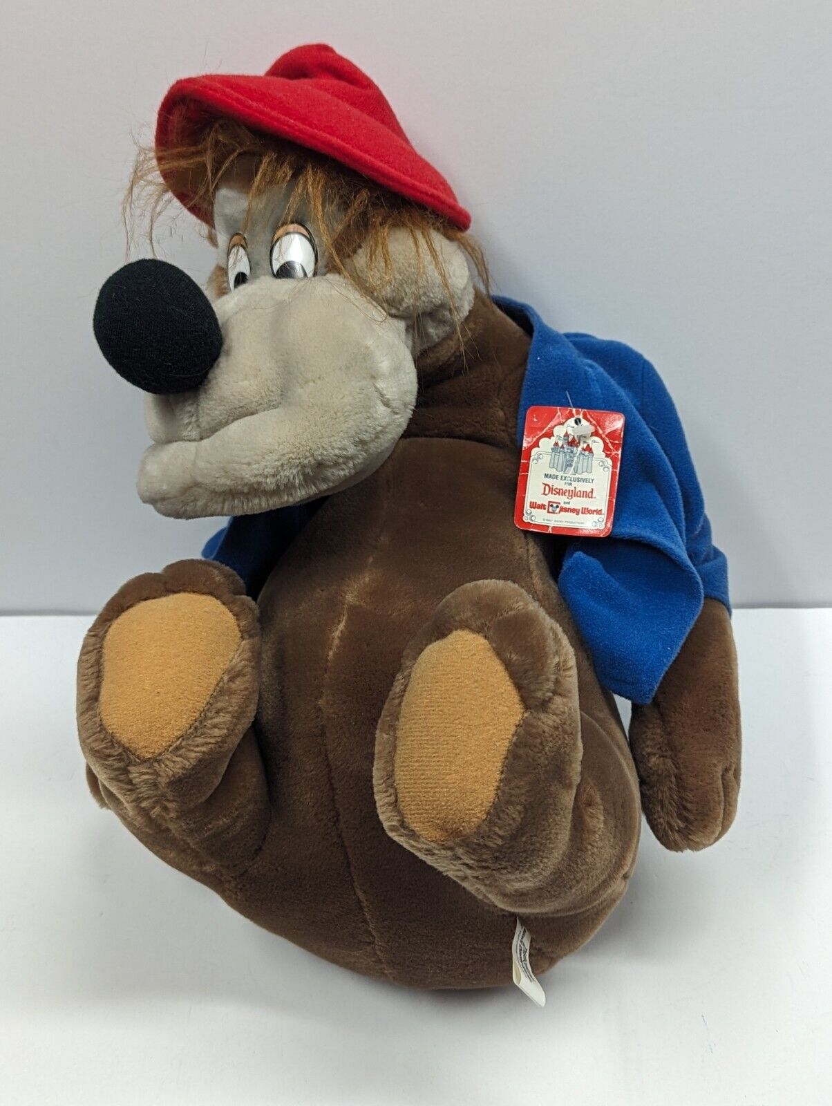 Vintage 15" Brer Bear Plush Song Of The South Disneyland Disney World with Tag