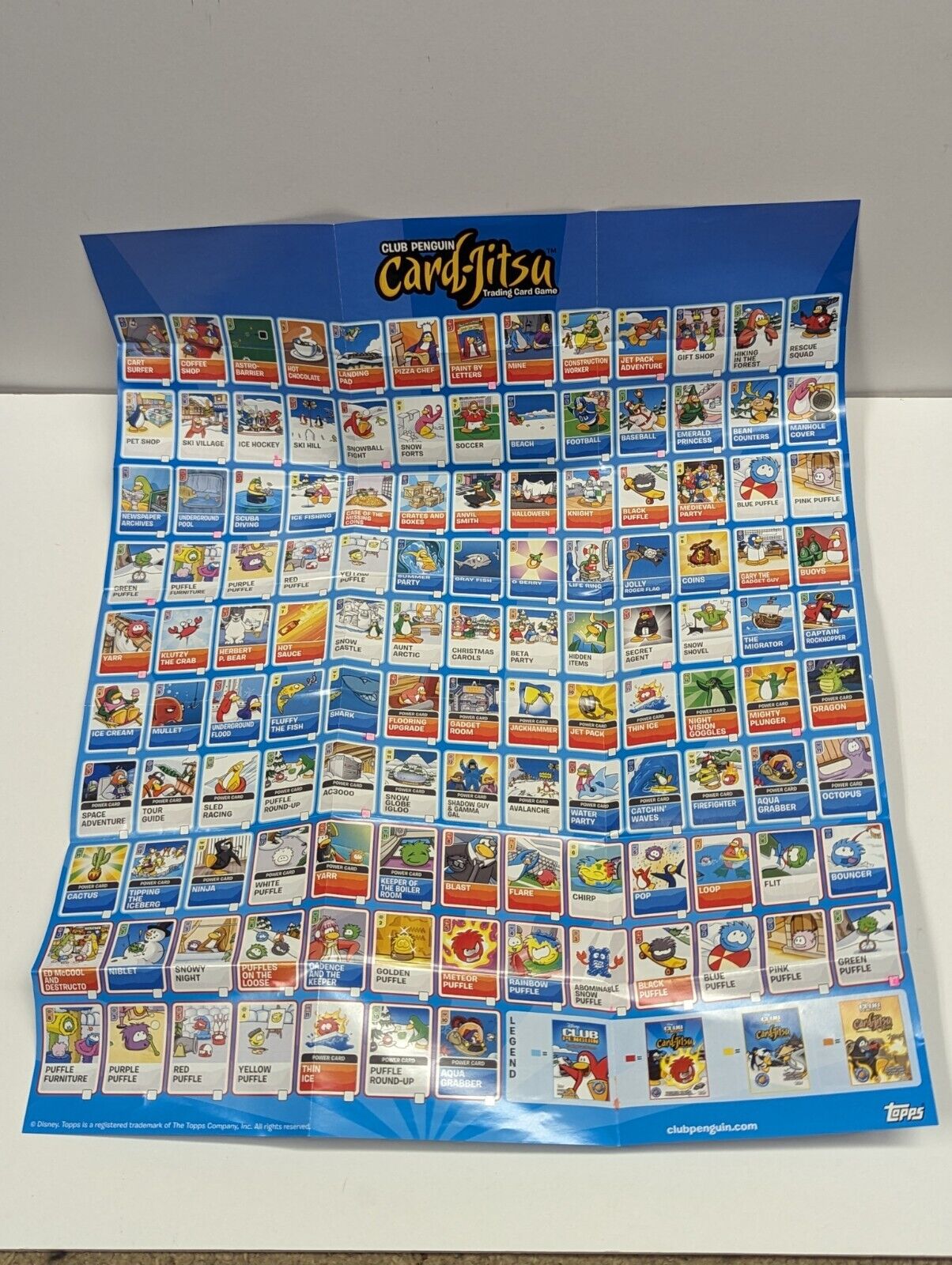 Topps Disney Club Penguin Card-Jitsu 70 Card Lot w/t Foil Cards, Poster & Tins