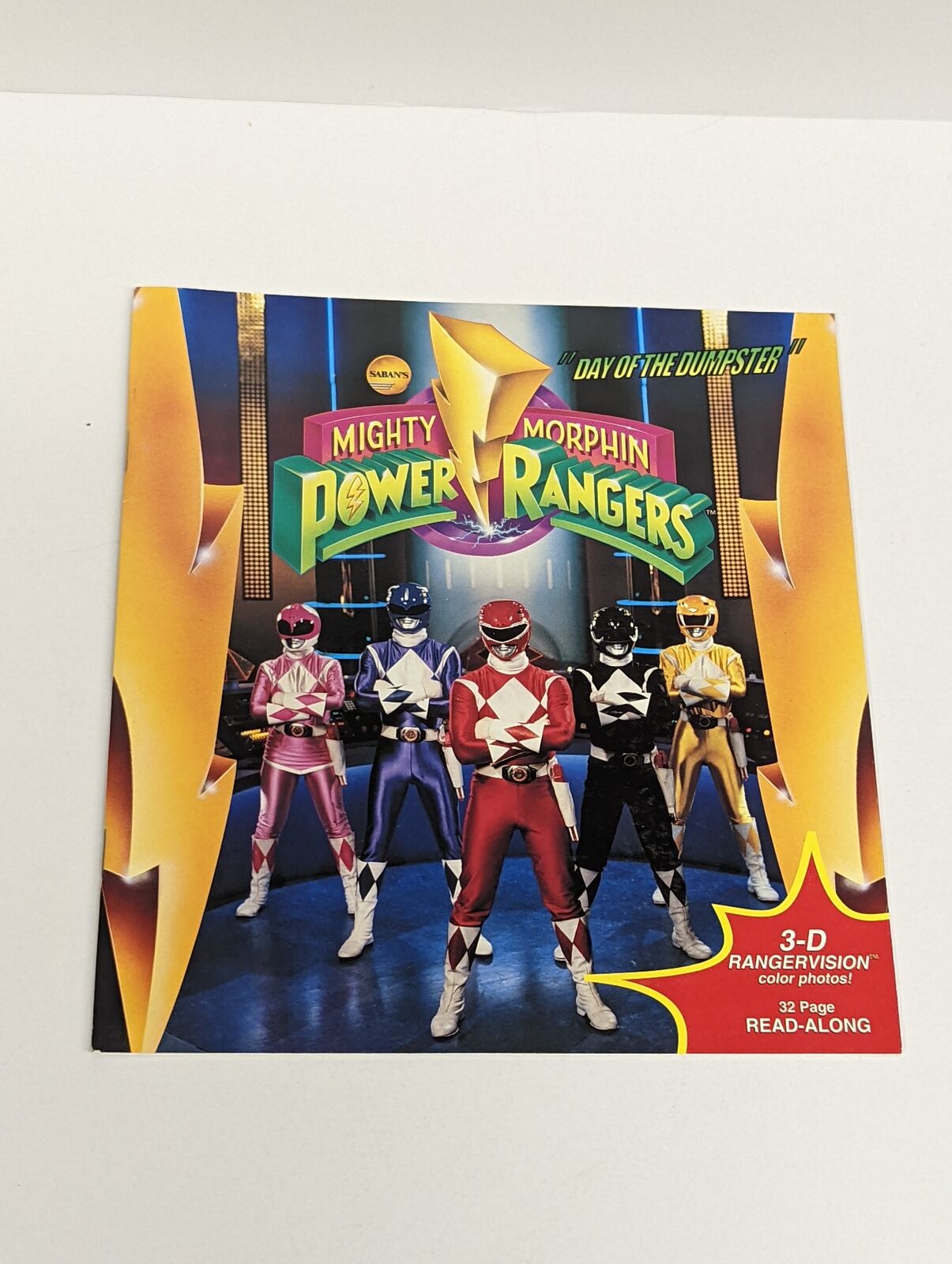 1994 Mighty Morphin Power Rangers 3-D Read Along The Day Of The Dumpster