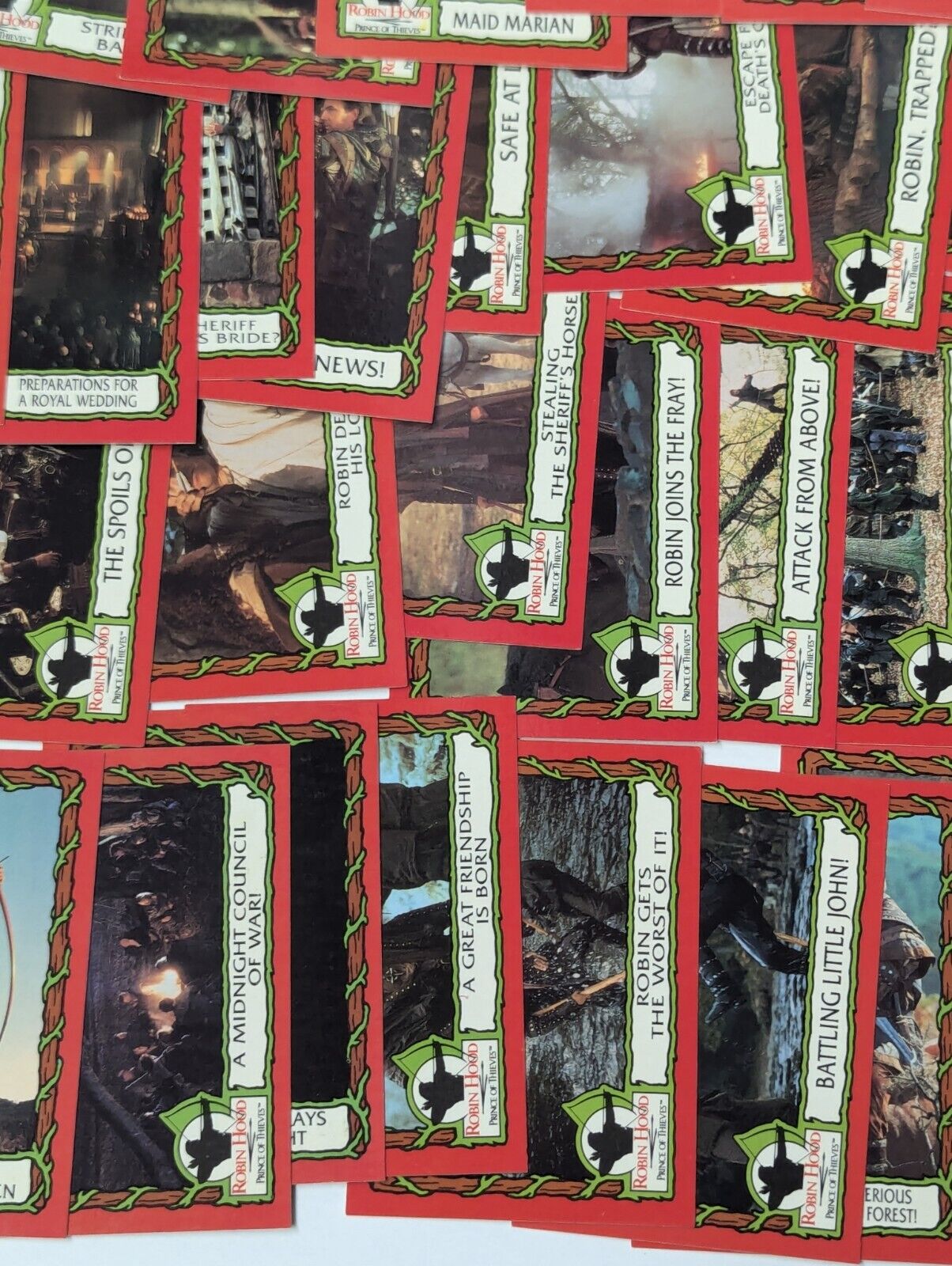 1991 TOPPS ROBIN HOOD PRINCE OF THIEVES COMPLETE SET WITH 55+9 STICKERS 