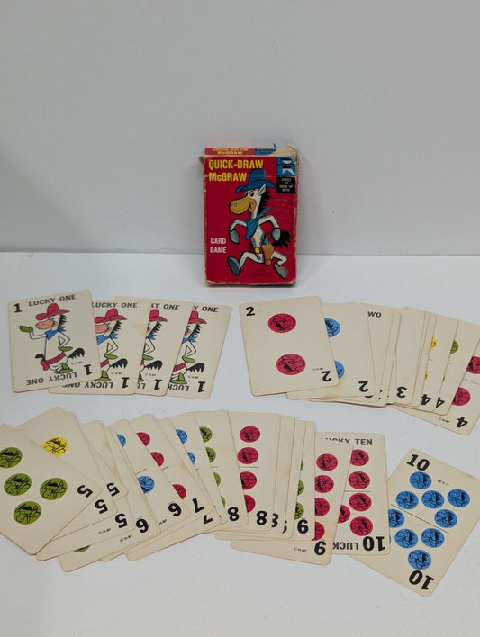 1961 Quick-Draw McGraw Card Game  Educards Cards with Original Box