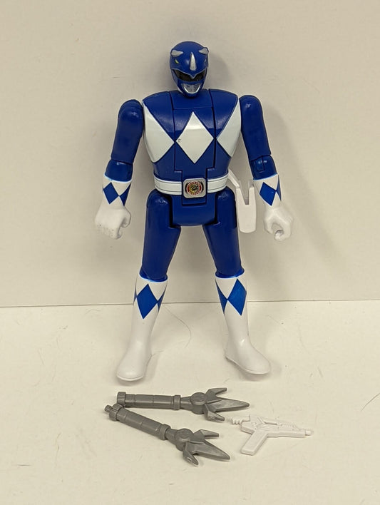 Power Rangers Walmart Exclusive Retro Blue Ranger Fliphead Loose