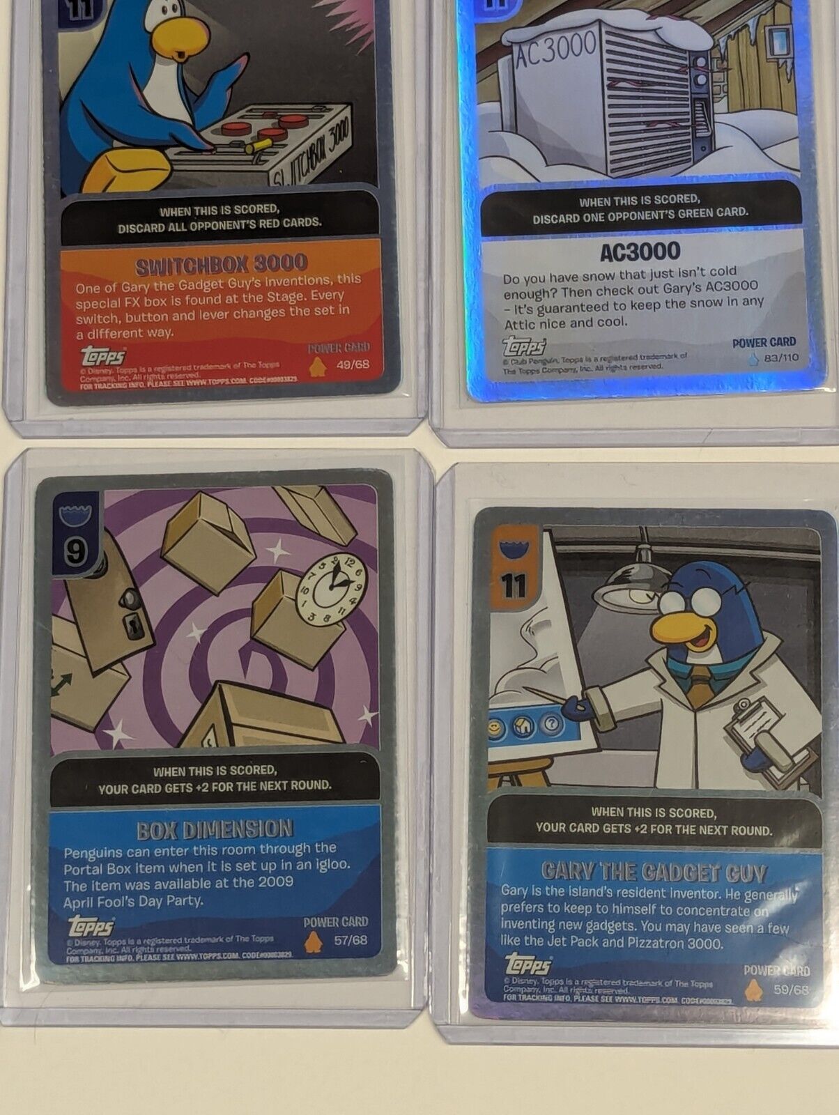 Topps Disney Club Penguin Card-Jitsu 70 Card Lot w/t Foil Cards, Poster & Tins