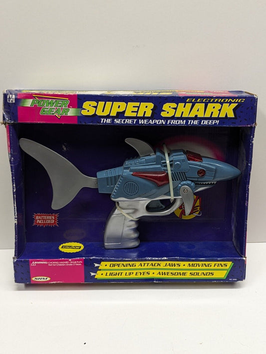 1995 SRM Electronic Super Shark Toy Gun Power Gear In Box