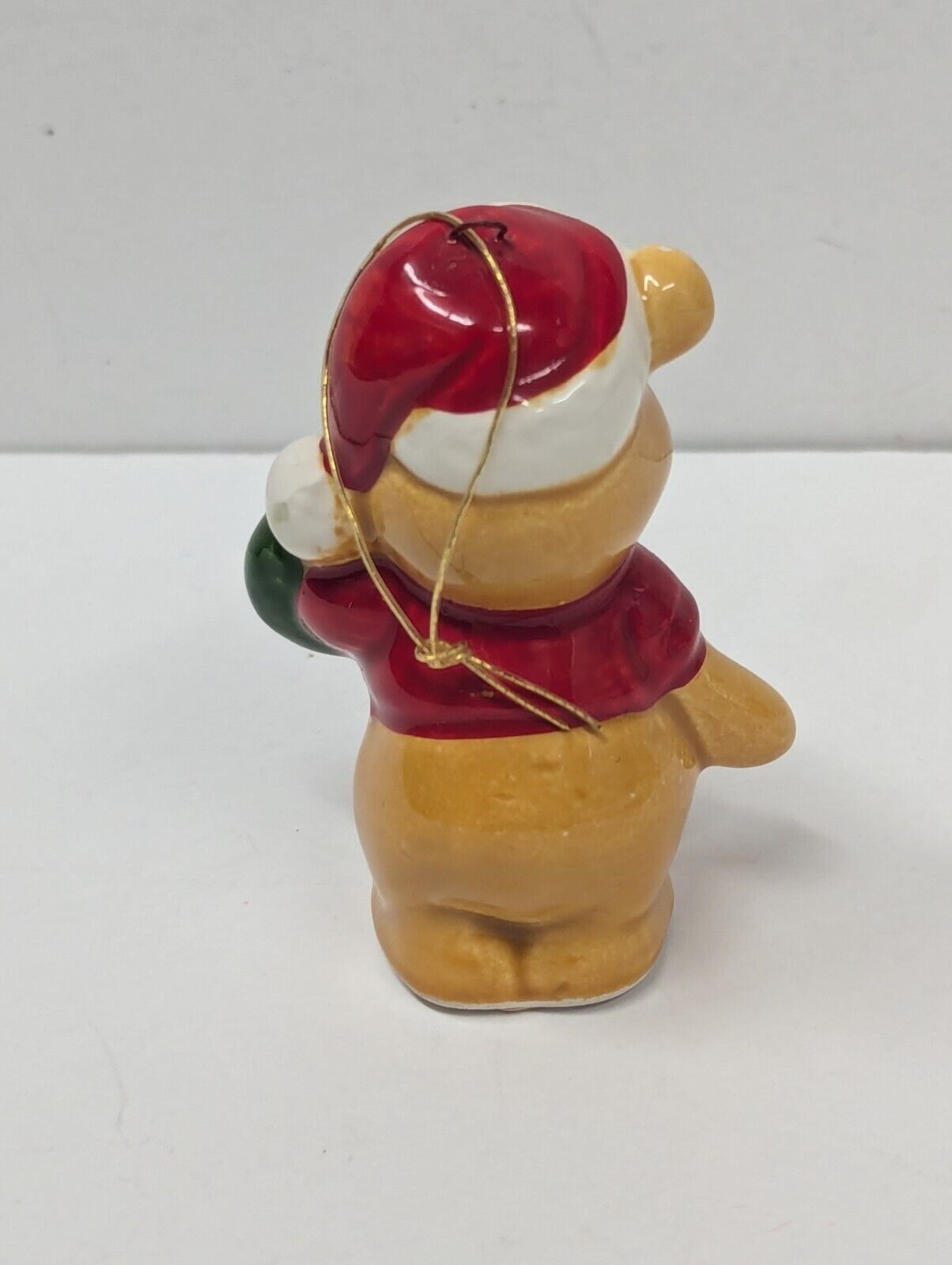 Vintage Walt Disney Winnie the Pooh Ceramic Christmas Ornament Lot Of 2 Japan 