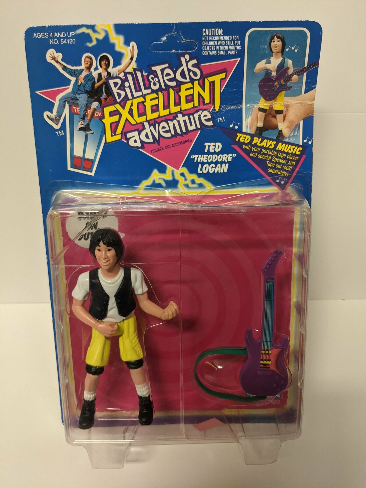 Vintage Bill & Teds Excellent Adventure Ted Action Figure on Card