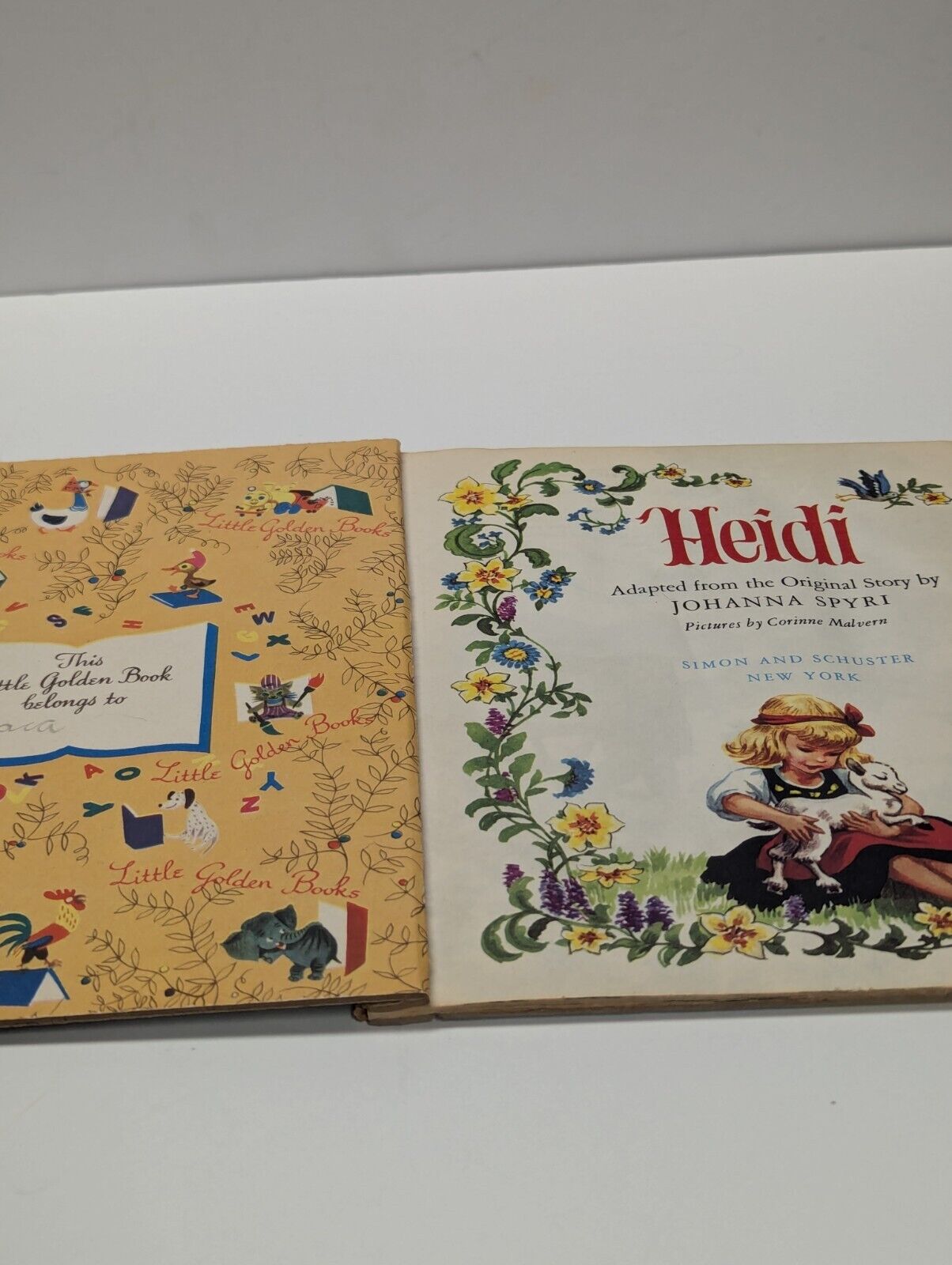 A Little Golden Book - Heidi 1954 Johanna Spyri