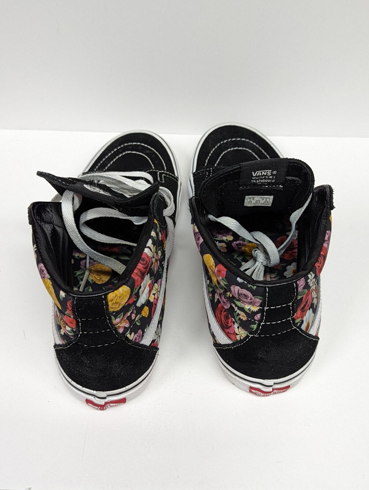 Vans Sk8-Hi Floral/Flower Skate Shoes 7.5 USED Cleaned