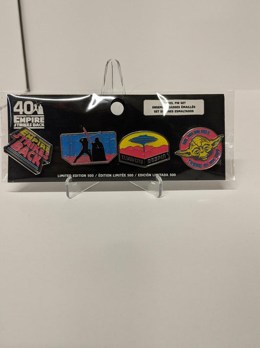 Star Wars 40th Anniversary Empire Strikes Back Pin Set 500 Con Exclusive