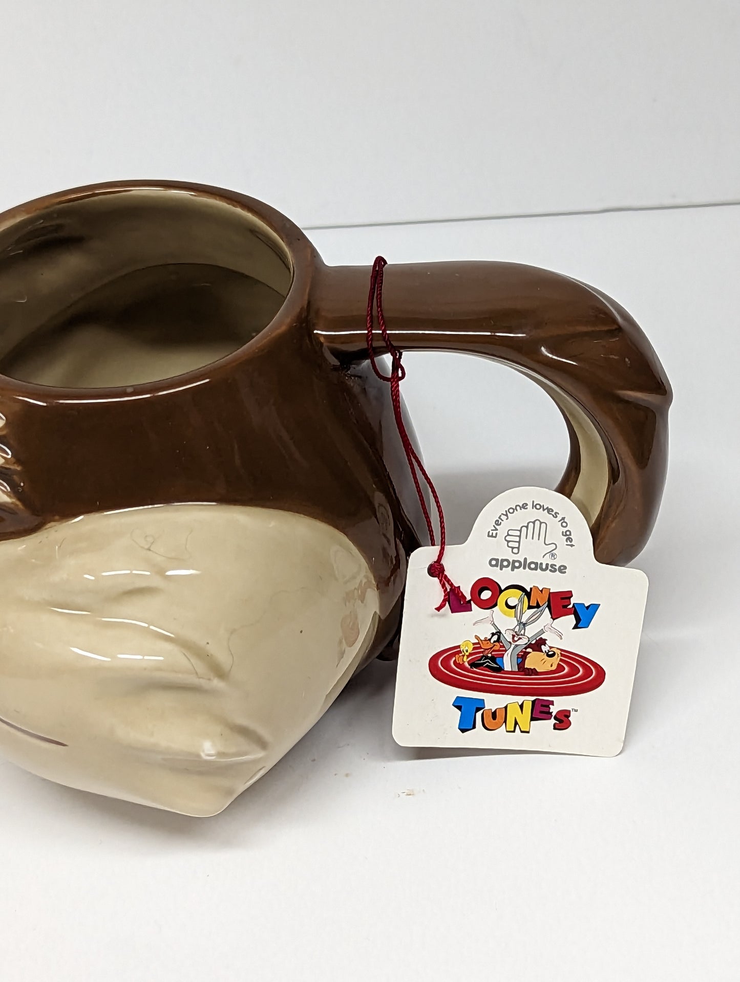 1989 Looney Tunes Wild Coyote Cermaic Mug with Tag 1B